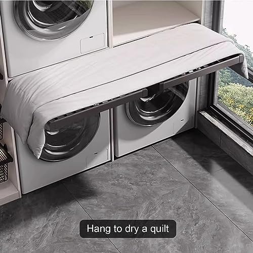 Floor-Standing Solid Wood Rotating Coat Rack，Aluminium Alloy Pull-Out Trousers Rack, Extendable Pants Organizer for Wardrobe, Space-Saving Adjustable Drying Rack, Ideal for Closet Storage, D