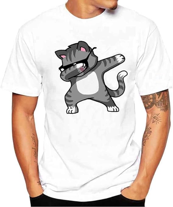 Amazon ルテンズ Lutents Tシャツ メンズ 半袖 プリント 猫 多色 ジッパー ドライ素材 吸水速乾 無地 おしゃれ シンプル 彼氏とお父さんのプレゼント 誕生日 Tシャツ カットソー 通販