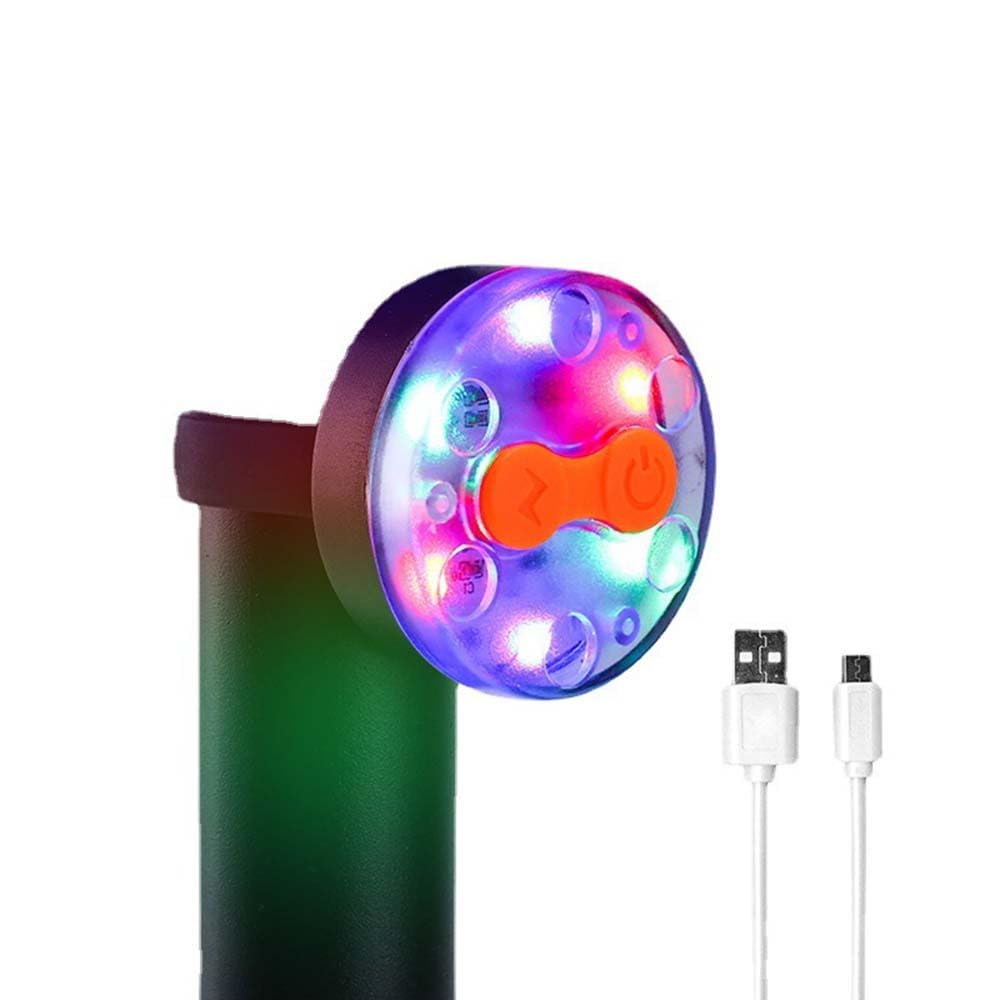 Luz Trasera para Ciclismo Nocturno, luz de Advertencia para Bicicleta de montaña y Carretera, luz para Mochila con Carga USB, Accesorios para Bicicleta