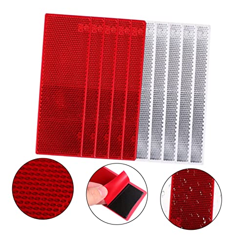 Cinta reflectante roja para carro 15X4.8CM 1 pieza miniatura 4