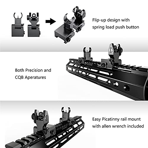 Marmot M690031005009-1 Flip Up Iron Sights A2 Front Sight & Rear Sight For Gun Rifle Handgun thumb #2