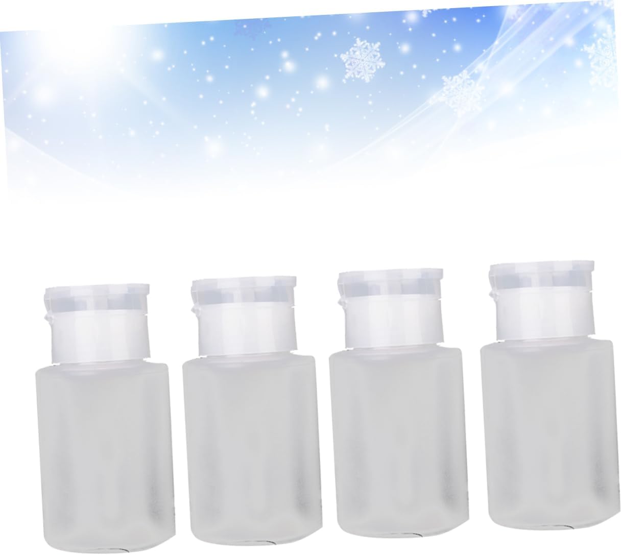 4 Pack Nail Cleaner Press Pump Bottles 120ml Plastic Reusable image 4