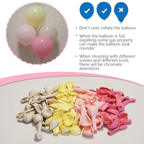 Image of Pink and Yellow Balloon Arch Kit with 3 Bobo Balloons 139 Pcs Pastel Pink Light Yellow Sand White Latex Balloons for Birthday Baby Shower Bridal Shower Wedding Bear Theme Party Decorations for Girl