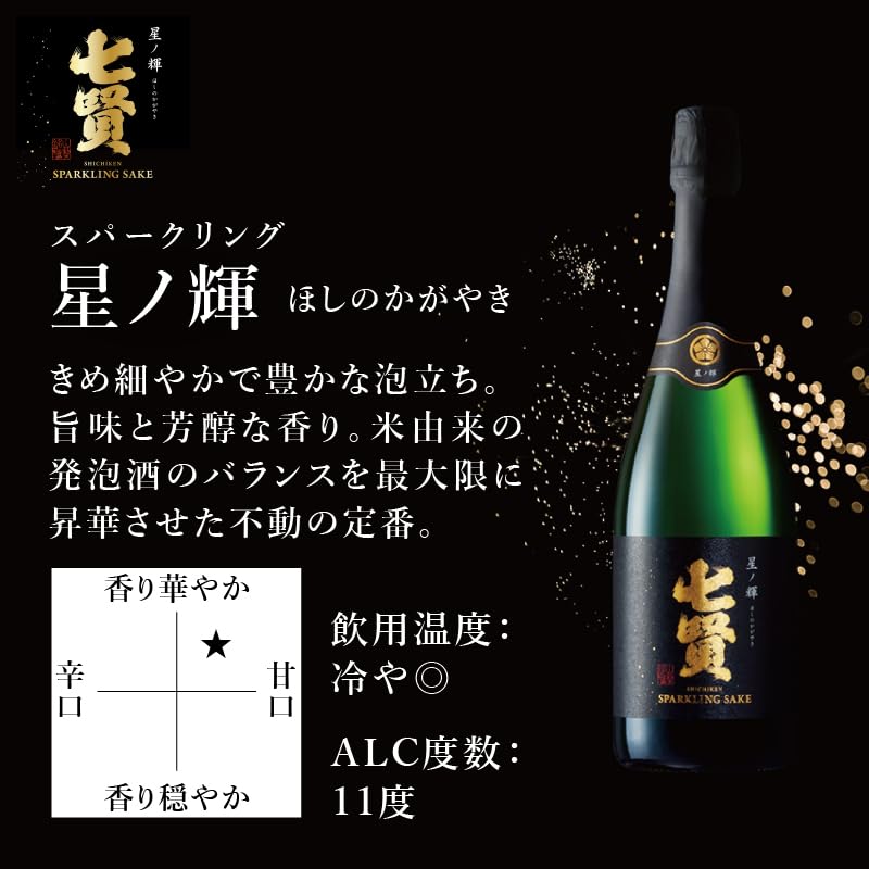 Amazon.co.jp: 七賢スパークリング日本酒 飲み比べ720ml×3本セット
