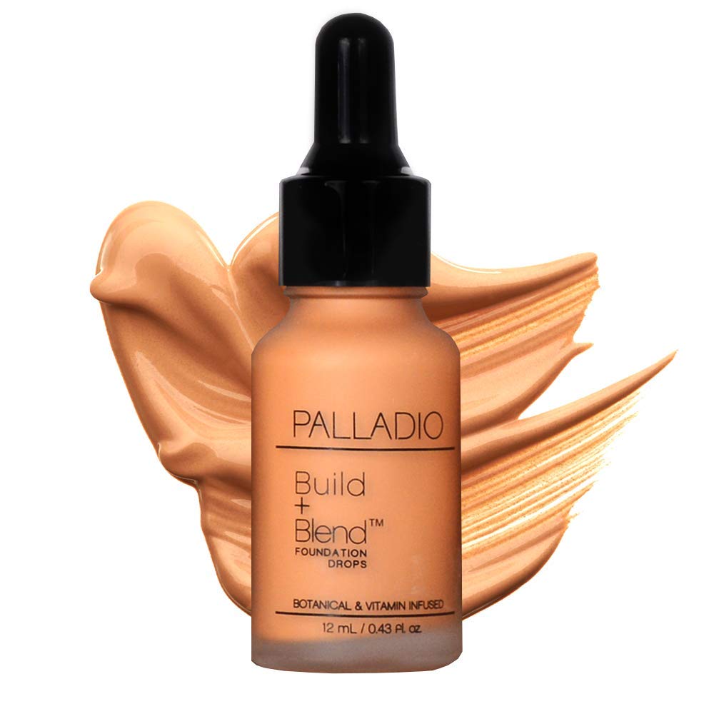 Palladio Build + Blend Foundation Drops Warm Caramel 0.43 Ounce