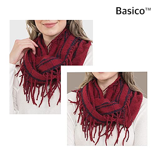 Fall Winter Scarfs for Women Plaid Infinity Scarf for Cold Weather Circle Loop Scarves4