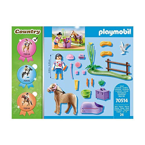 Playmobil 70514 Cavalière et Poney islandais- Country- Le Poney Club- Poney à Collectionner équitation