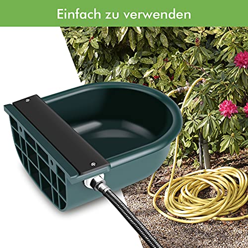 Ejoyous 4L Abbeveratoio Automatico per scorte, abbeveratoio per Bestiame con valvola a Galleggiante Verde per Cavallo per Maiale