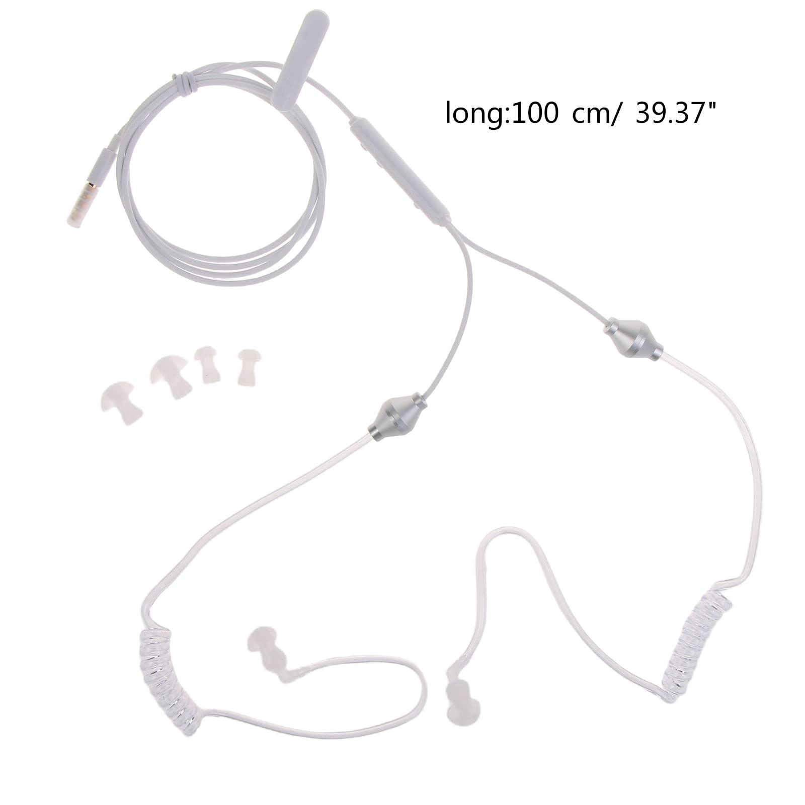 Cuffie stereo con tubo d'aria da 3,5 mm, cuffie binaurali antiradiazione, cuffie binaurali con riduzione del rumore incorporate, doppie cuffie binaurali a prova di radiazione