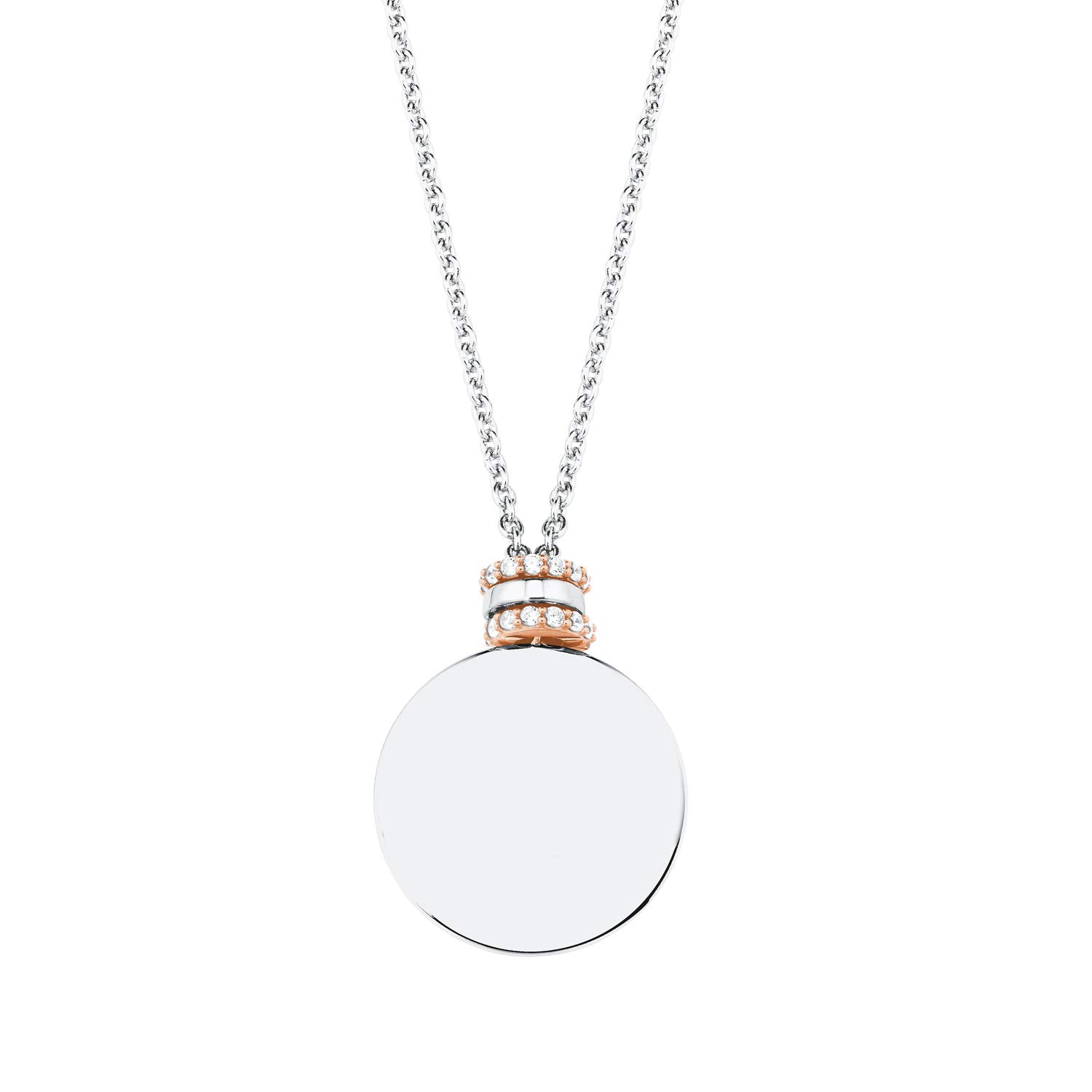 S.Oliver Damenkette 925 Sterling Silber – Mit Zirkonia, Bicolor, 42+3 Cm Verstellbar, In Geschenkbox
