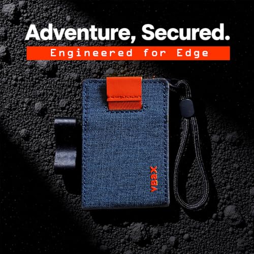 Image of RFID Minimalist Slim Wallet for Men and Women, Holds Up to 12 Cards, Cash, Key Thin and Lightweight Credit Card Holder (Blue Microfiber - Ember Edition)
