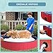 PawHut Bañera para Perros Gatos Plegable Piscina para Mascotas Natación Baño Φ140x30cm...