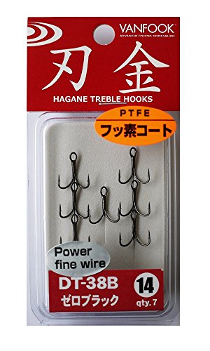 VANFOOK(ヴァンフック) ストロングファイントレブルフック DT-38B #14 フッ素ブラックのサムネイル