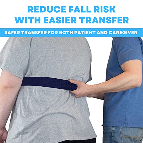 Liftaid Transfer And Gait Belt 60 Inch With Metal Buckle And Loop - Walking, Standing And Transfer Assist Aid For Seniors, Elderly Patients, Caregiver, Nurse, Therapist (Navy Blue) #TOP1