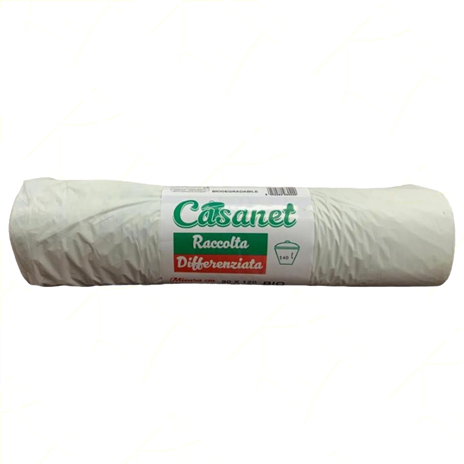 Sicignano 100 Sacchetti Immondizia 140 Litri 90x120 cm Ecologici Biodegradabili, Compostabili, in Mater-B, Sacchi Spazzatura Umido Indifferenziata Rifiuti Organici