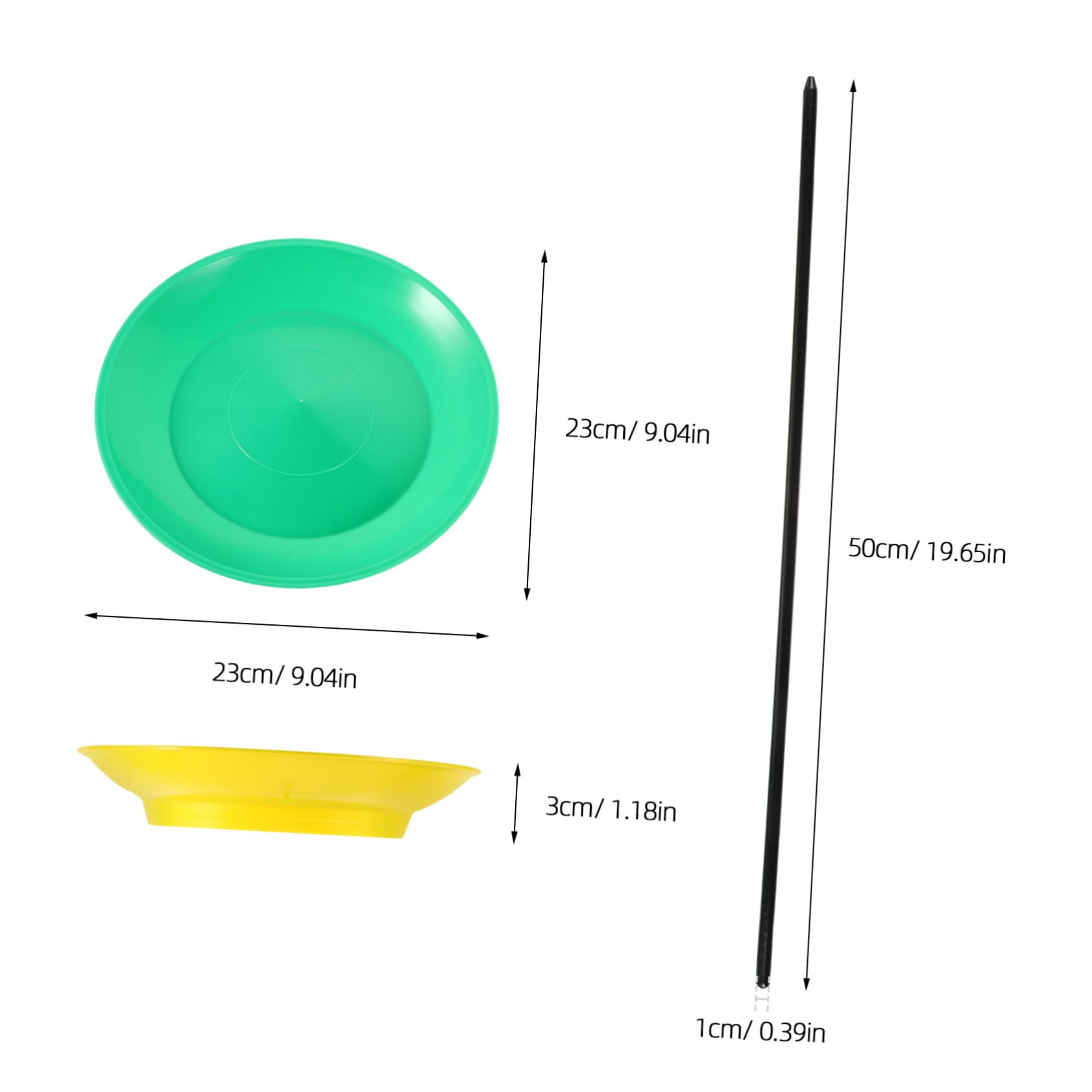 HONMEET Juggling Set for Boys and Girls 2pcs Juggling Clubs Pins Spinning Plate Sticks for Circus Performance