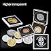 XYZsundy Coin Capsule Coin Snap Holder 2 x 2 Inch Half Dollar Coin Holder, Coin Cases for Collectors Coin Sleeves Collectors for Coin Collection Supplies (Black Foam Gasket, 40)