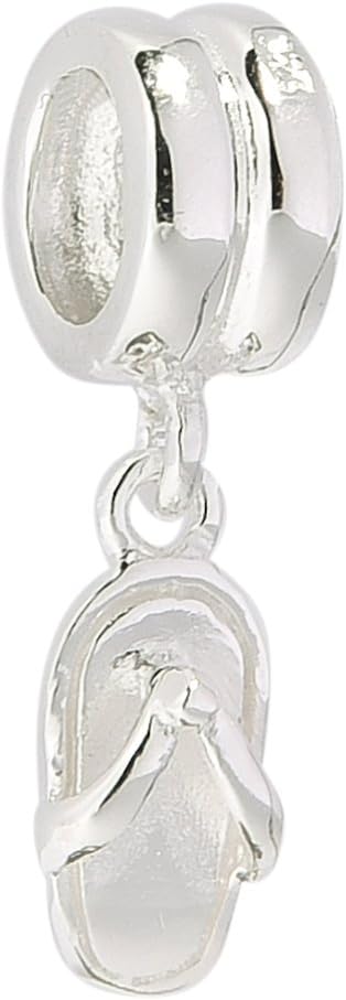 Slipper Sandal Beatch Dangle Authentic 925 Sterling Silver Travel Charm Bead Fits Pandora Charms