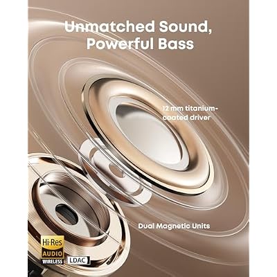 Soundcore AeroClip by Anker, Open-Ear Earbuds, Clip-On Headphones, Adaptive Comfort, Clear Calls with 4 Mics and AI, Stable Fit, 12mm Drivers for Powerful Bass, Hi-Res, Open-Ring Design