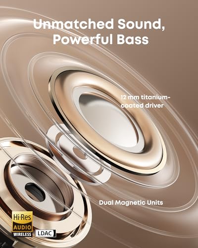 Image of Soundcore AeroClip by Anker, Open-Ear Earbuds, Clip-On Headphones, Adaptive Comfort, Clear Calls with 4 Mics and AI, Stable Fit, 12mm Drivers for Powerful Bass, Hi-Res, Open-Ring Design