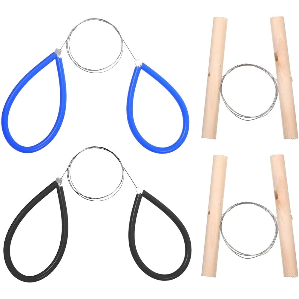 UDSKNV[KSL Pottery Tool 4PCS Wire Clay Cutter, 26.4 Inches Wood Handle Cheese Dough Cutting Cutting Off Tools