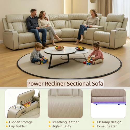 Breathing Leather Reclining Sofa Set