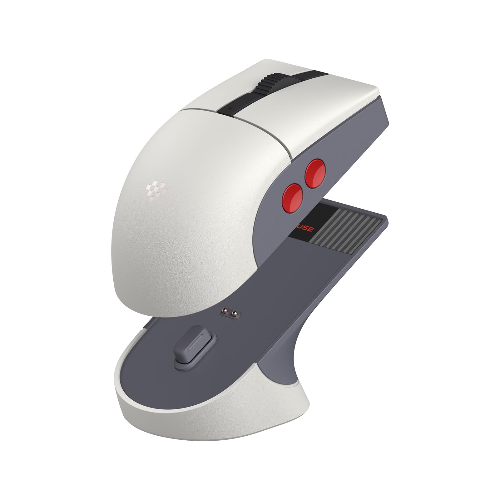 8Bitdo Retro R8 Mouse with Charging Dock, PAW 3395 Optical Sensor DPI 26K, 4K Polling Rate, Programmable Buttons, Kailh Sword GM X Micro Switches, Ambidextrous - N Edition