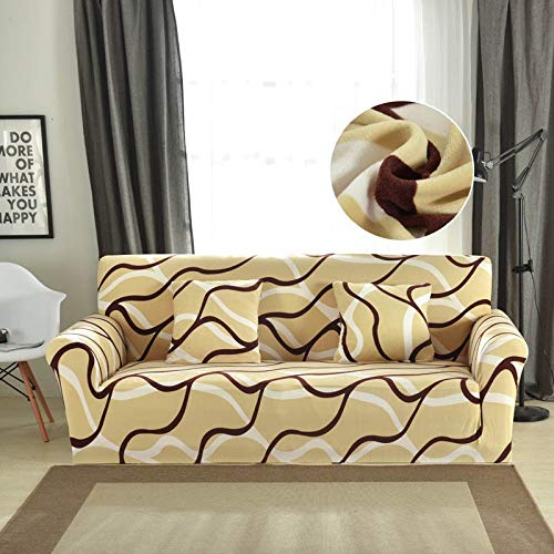 Housse de canapé élastique universelle en peluche épaisse pour salon 2 places