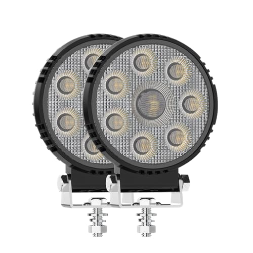 Foco LED de Trabajo 25W 12V 24V GLL de 4 Pulgadas Ultra Fino con Haz de Inundación 2400LM Pack de 2