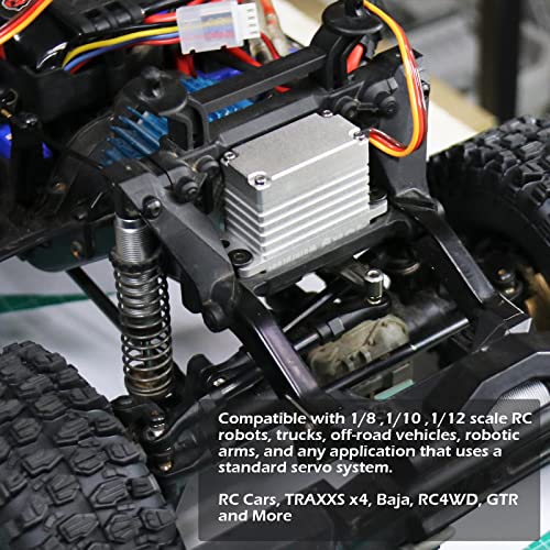 Betu 52Kg Brushless Servo, High Torque And Waterpoof Servo Made By Full Aluminum Case And Stainless Steel Gear, Steering Servo Compatible With 1/5，1/6, 1/8, 1/10 Rc Car/Robot/Boat/Airplane #TOP6