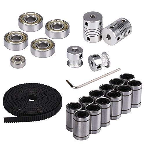 Accessories 3D Printer Parts Reprap Movement Kit GT2 Belt Timing Pulley 608ZZ Bearing LM8UU 624ZZ Bearing Coupler Shaft 5 * 5 or 5 * 8 3D Printer Tool Accessories