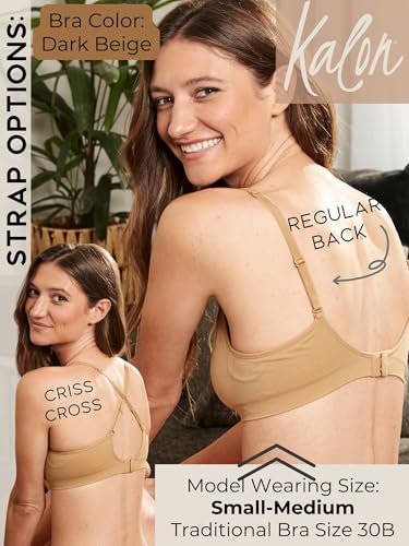 Image of Kalon Women's 4 Pack Demi Padded Bralette Wireless Comfortable Bra