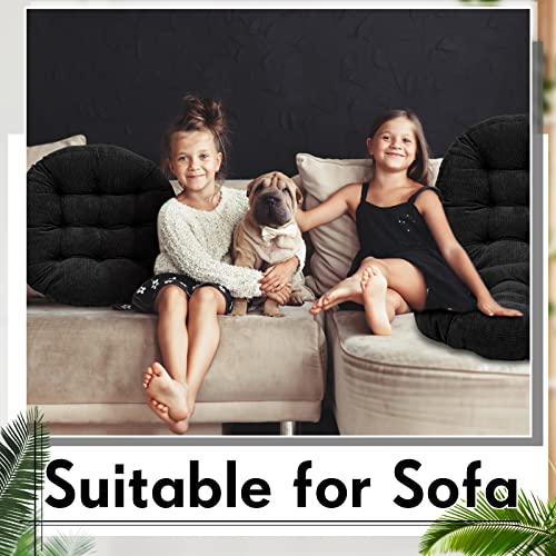 4 Pcs Round Floor Pillows Cushions 22 X 22 Inch Meditation Floor Pillow Large Floor Pillow For Kids And Adults Meditation Cushion Large Pillows For Floor Seating Yoga Living Room Office (Black) #TOP5