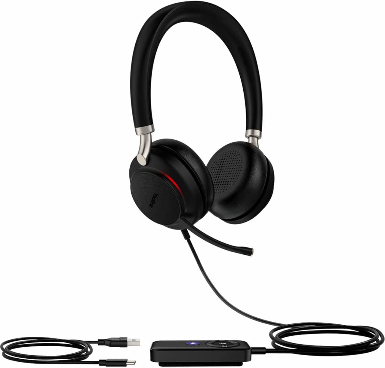 Yealink UH38 Series Premium USB Headset, Black Headphones Headset
