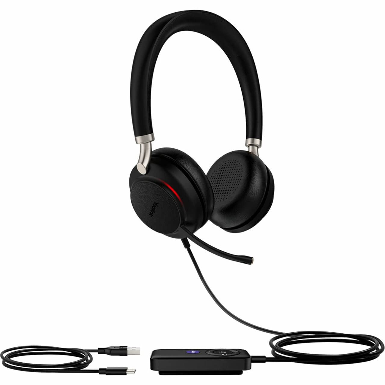 Yealink UH38 Series Premium USB Headset, Black Headphones Headset