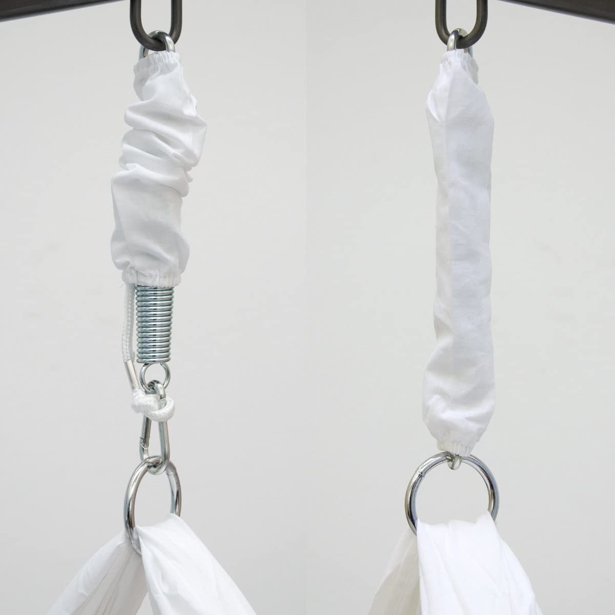 AMANKA Baby Federwiege mit 100cm Kette - Schwerlast Deckenhaken - Hängematte mit Feder und Matratze