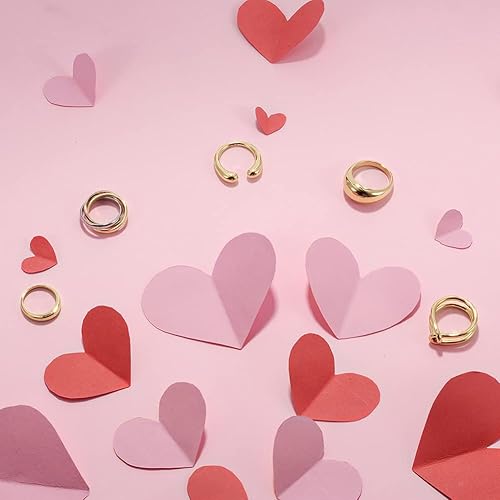 Miniatura 7 de Anillos apilables tricolor con cruz para mujeres y adultos, no se deslustra, anillo rodante entrelazado Trinity, anillo apilable de tres tonos