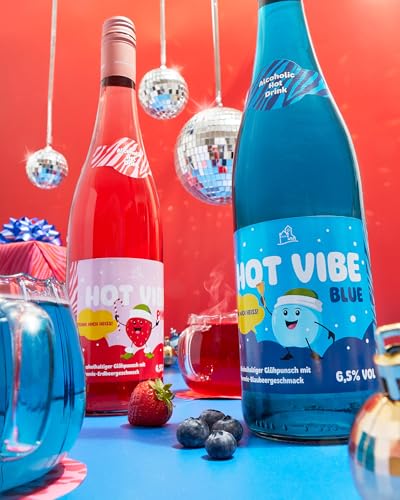 KATLENBURGER – Hot Vibe Blue | Ein farbenfrohes Heißgetränk mit fruchtiger Blaubeernote. Leichtalkoholisches Heißgetränk im bunten Dopamine-Style für gute Laune | Inhalt: 6x 750ml, 5,5% vol.