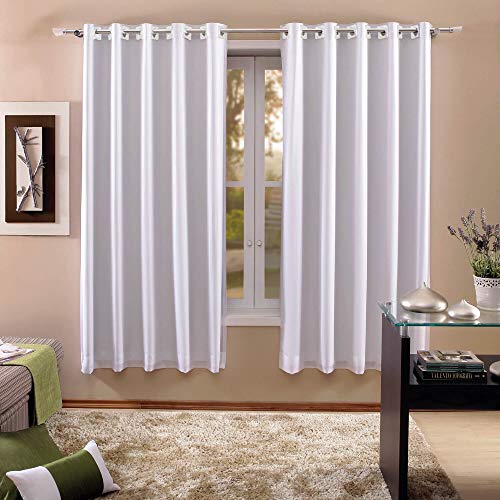 Cortina Blackout Roma Corta Luz com Voil Branca 2,70 m x 1,80 m