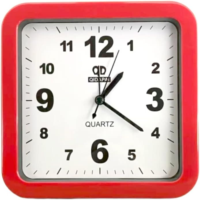 BuyinMo Reloj despertador de 6 pulgadas para dormitorio, mesita de noche, oficina, reloj despertador, silencioso, analógico, de cuarzo, para cocina,
