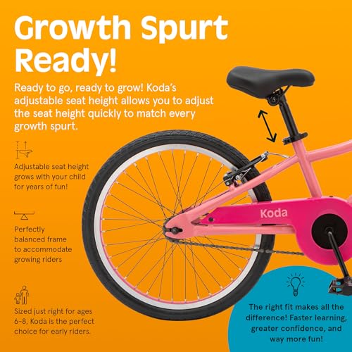 Image of Retrospec Koda Plus Kids Bike for Boys & Girls Ages 6-8 Years - Children's Bicycle, Adjustable Seat & Handlebars