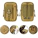 DOOVETER PHILEX Tactical Molle Pouch EDC Utility Gadget Outdoor Men Waist Bag with Phone Belt Clip Holder Holster 2 Pack(Brown&Brown)
