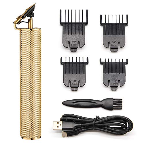 Professional Electric Hair Clippers,Cordless USB Rechargeable T-Blade Hair Beard Trimmer for Men with 4 Guide Combs Haircut Machine