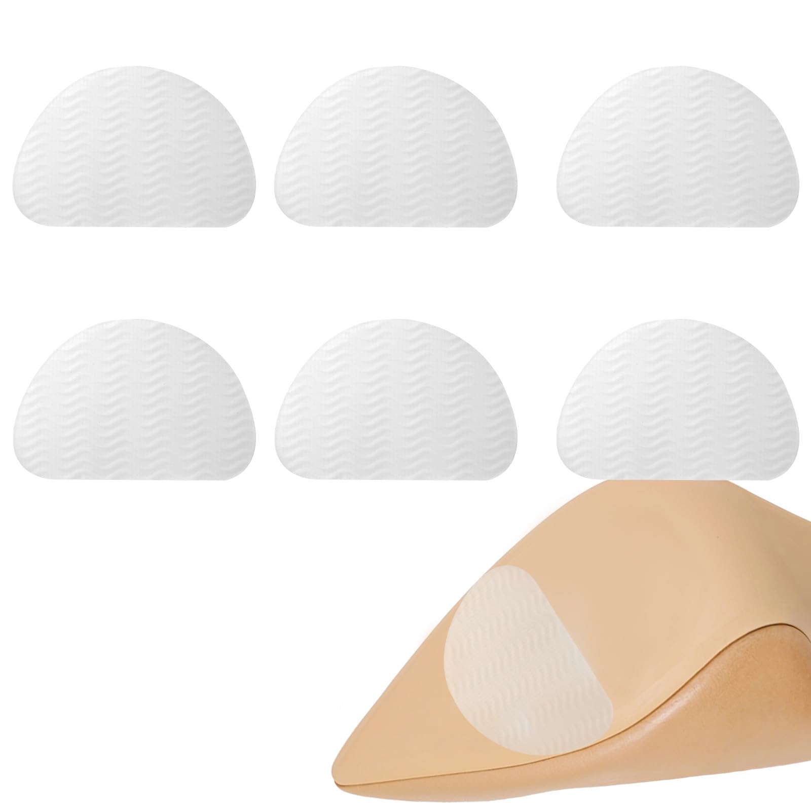 6pcs Shoe Sole Protector, Transparent Anti-Slip Self-Adhesive Shoe Grip Sole Bottom Guard Stickers for Women High Heels