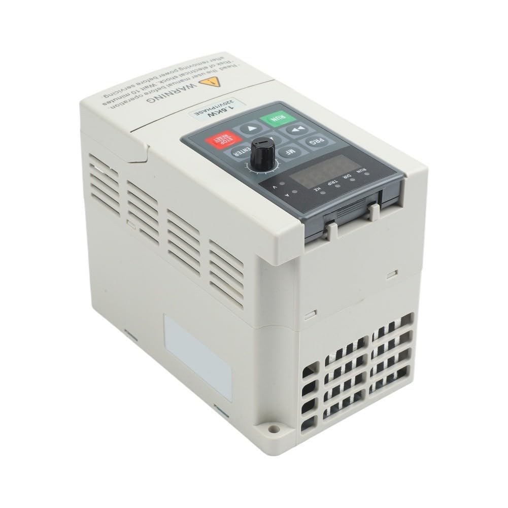 Umrichter Frequenzumrichter 1,5KW 220V Einphasig auf Dreiphasig 7A V/F Regelung mit IPM IGBT Schutz für CNC Pumpen Lüfter Textilmaschinen Industrie JLS-E-2S-1.5GB