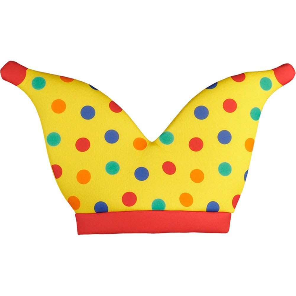 Ppmter Funny Clown Hat Halloween Jester Hat Carnival Costume Hat Circus Performance Masquerade Cosplay Headwear