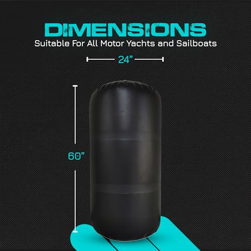 Image of Heavy-Duty Inflatable Boat Fenders for Boats Yachts Sailboats Docks [Round Fenders]