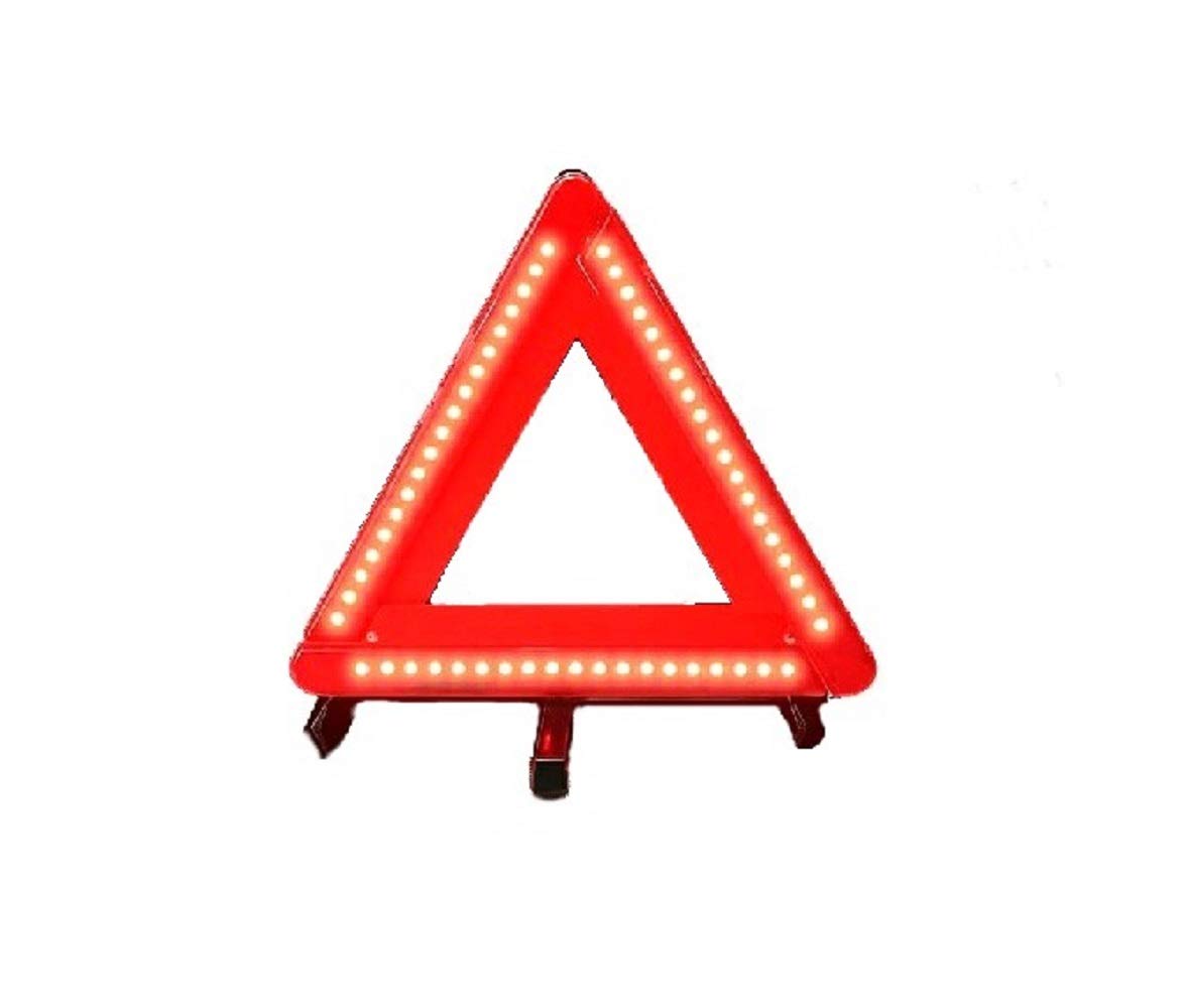 Amazon | Yデパートセンター55® 折りたたみ 三角表示板 LED 点滅 車用