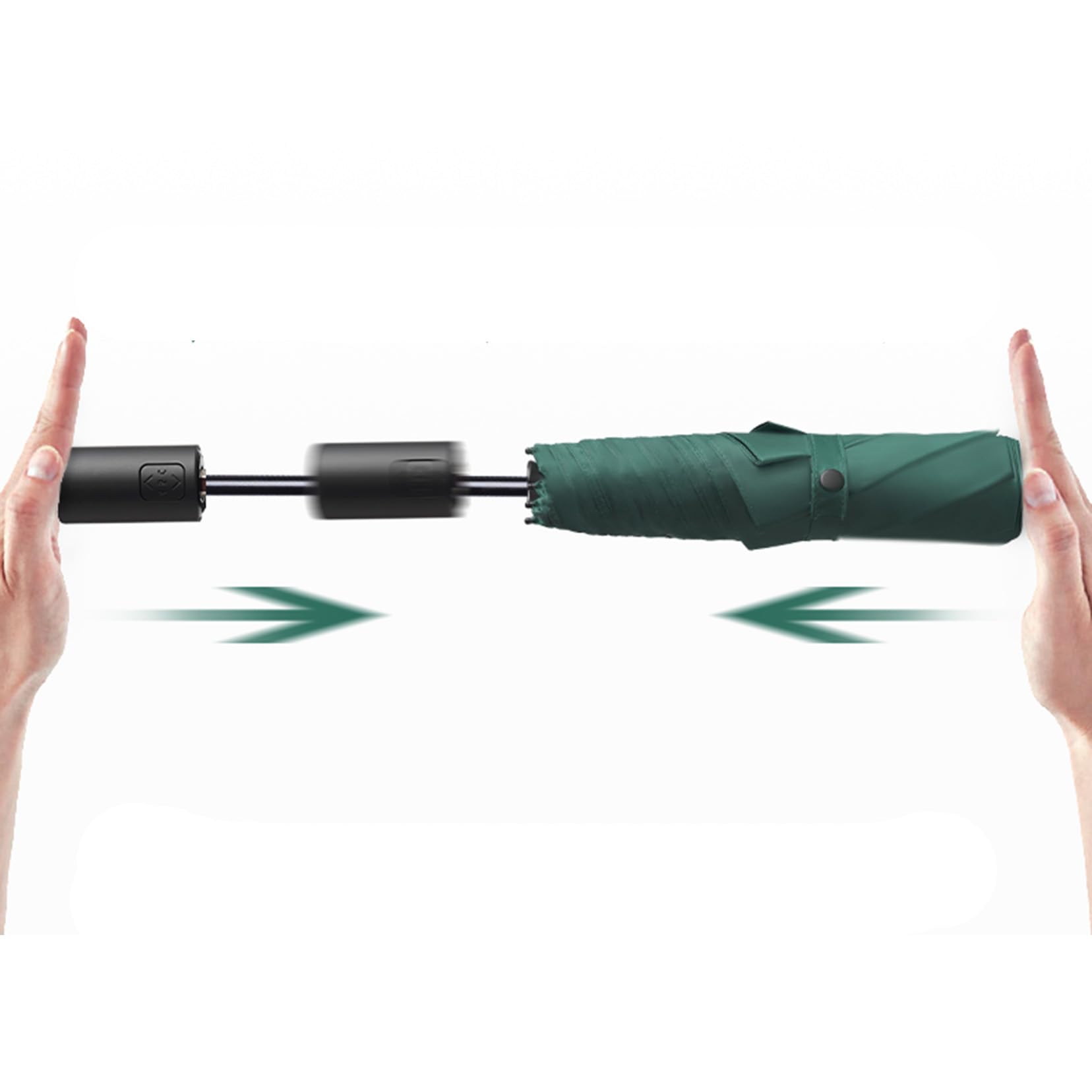 Parapluie compact de 42,5 pouces, parapluie pliant pour voyage ouvrant et fermant automatiquement, parapluie résistant au vent s'asséchant rapidement avec 8 nervures
