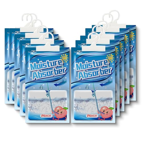 Pack 10 Bolsas Antihumedad para Armarios con fragancia, Absorbentes de Humedad para Colgar, Deshumidificador Armario, Anti-Moho Set de Bolsas de Desecantes, Bolsa Secante para Cocina, Baño, Auto